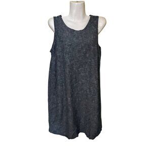 Blue Sleeveless Line Blend Dress M Sonoma Beach Coastal Resort Vacation Cruise